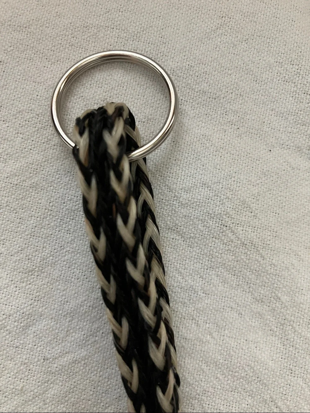 Western Authentic Horse hair keychain keyring zipper pull Black Beauty